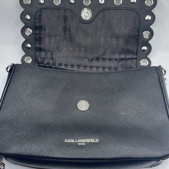 Karl Lagerfield Paris Black Purse with Silver hardware​​​​​​​​​​​​​​​​​​​​ - Picture 2 of 8